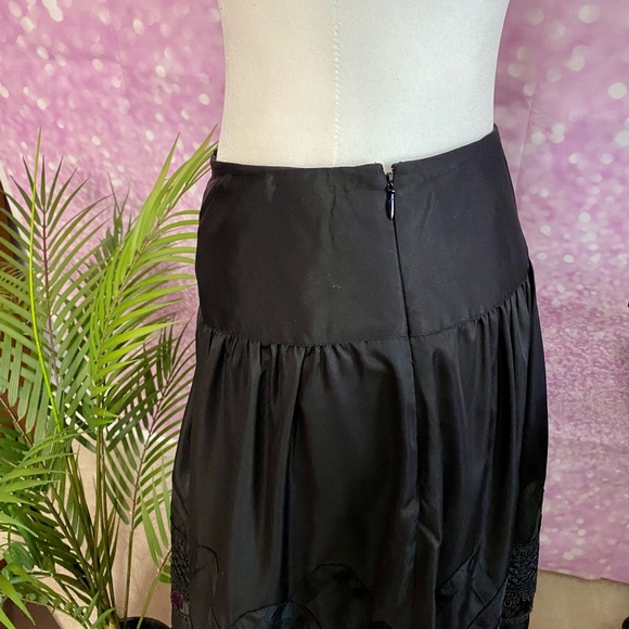 NYGARD embellished cocktail skirt, ribbons sequins - Picture 12 of 14